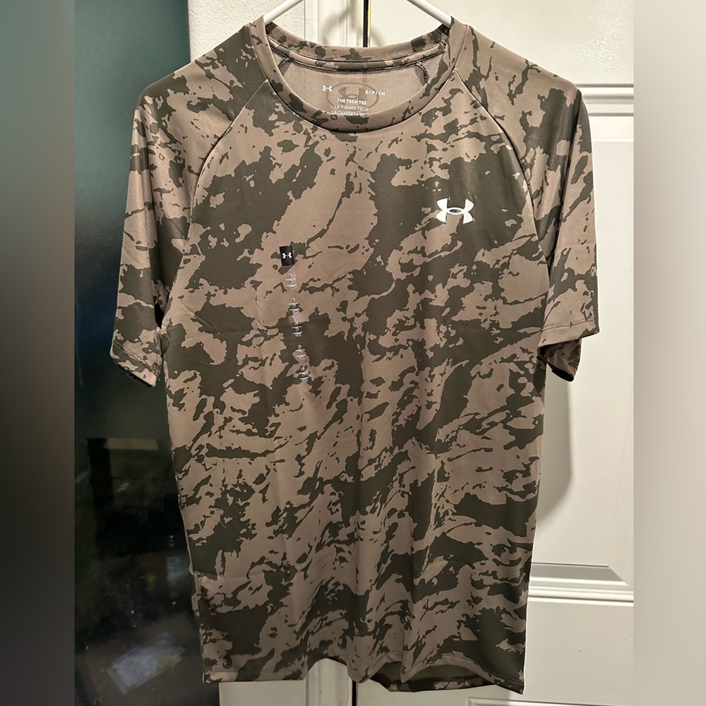 NWT Under Armour Men's UA Tech 2.0 ABC Camo Short Sleeve Tee - Marine OD Green